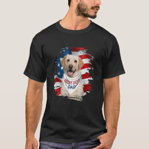 Mens Best Labrador Vater jemals American Flag Hund T-Shirt