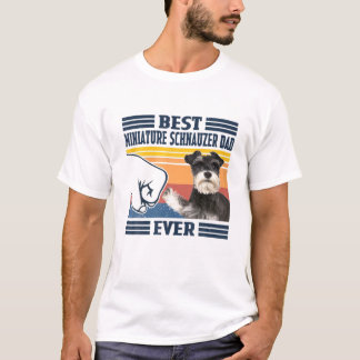 Mens Best Miniature Schnauzer Vater Ever Funny Dog T-Shirt