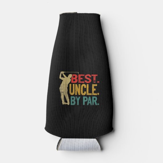 Mens Best Oncle by Par Retro Väter Day Geschenke Flaschenkühler (Vorderseite)