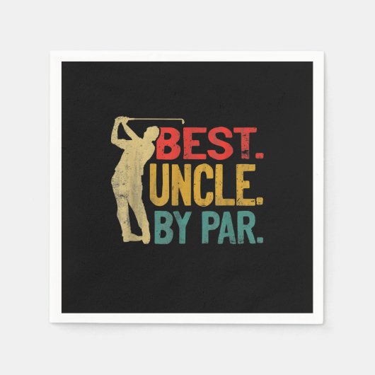 Mens Best Oncle by Par Retro Väter Day Geschenke Serviette (Vorderseite)