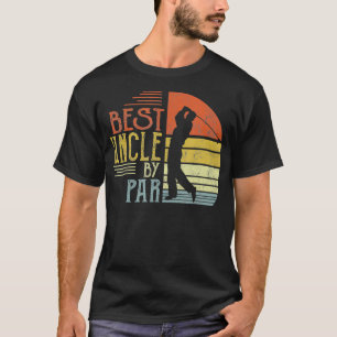 Mens Best Oncle by Par Vatertag Vintag Golfi T-Shirt
