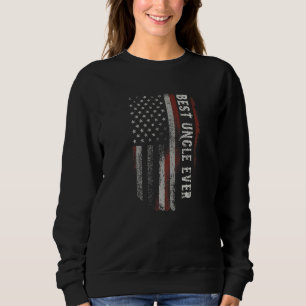 Mens Best Oncle Ever American Flag Patriotic Onkel Sweatshirt