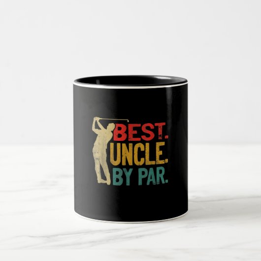 Mens Best Onkel by Par Retro Vathers Day Geschenke Zweifarbige Tasse (Mittel)