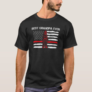 Mens Best Opa je Großvater Feuerwehrmann T-Shirt