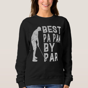 Mens Best Pa Paw by Par Vatertag Golf Vintag Sweatshirt