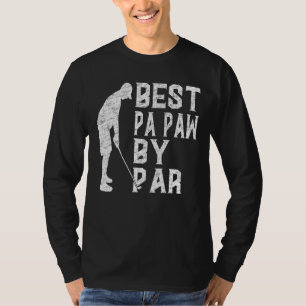 Mens Best Pa Paw by Par Vatertag Golf Vintag T-Shirt
