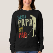 Mens Best Papa by Par Golf Vater's Day Daddy Sweatshirt (Vorderseite)