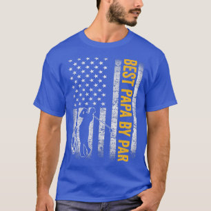 Mens Best Papa by Par US Flag Vater's Da T-Shirt