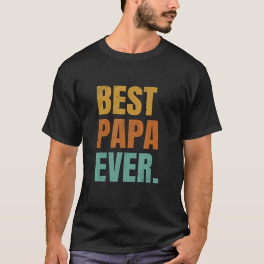 Mens Best Papa Ever Funny German Vater Deutschland T-Shirt (Vorderseite)