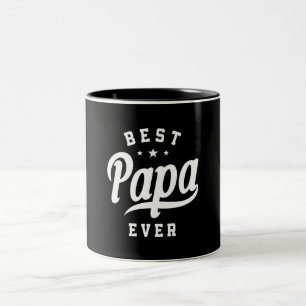 Mens Best Papa Ever - Funny Vaters Day Zweifarbige Tasse