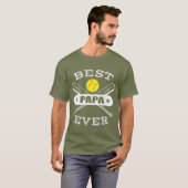 Mens Best Papa Ever Geschenk für Softball Opa T-Shirt (Vorne ganz)