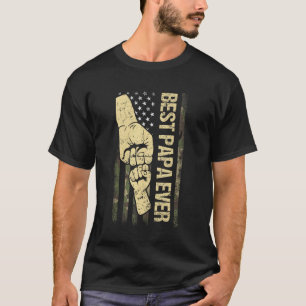 Mens Best Papa je American Military Camouflage F T-Shirt