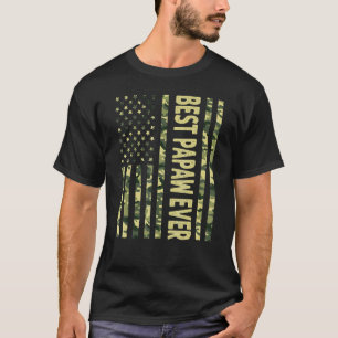 Mens Best Papaw je US-amerikanische Fahne Opa Fahn T-Shirt