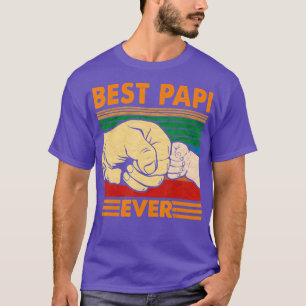 Mens Best Papi Ever Vintager Vater Vater gibt Idee T-Shirt