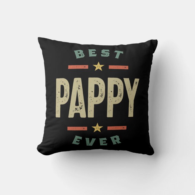 Mens Best Pappy je Vater Opa-Geschenk Kissen (Vorderseite)
