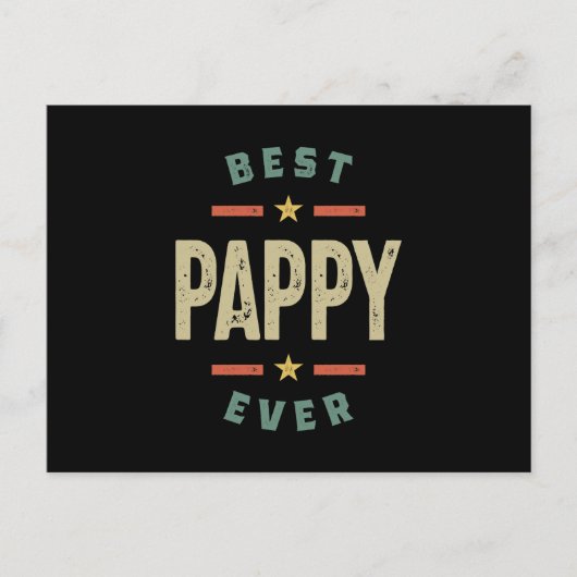 Mens Best Pappy je Vater Opa-Geschenk Postkarte (Vorderseite)
