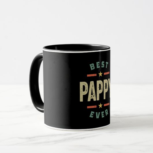 Mens Best Pappy je Vater Opa-Geschenk Tasse (Vorderseite Links)