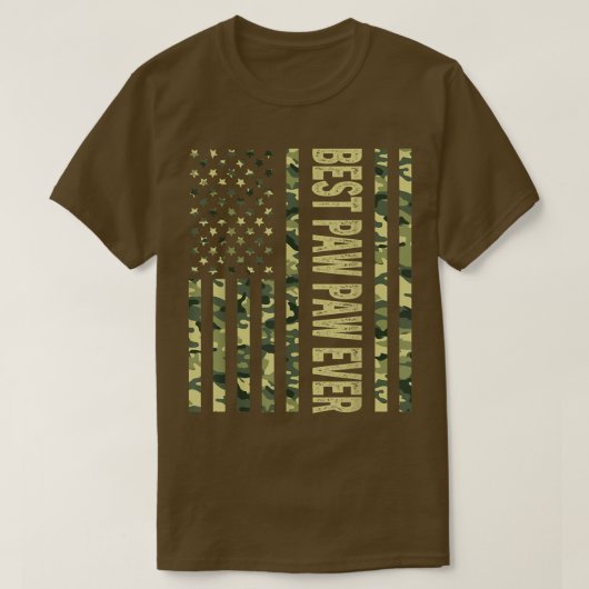 Mens Best Paw Paw Ever US American Flag Funny Gran T-Shirt (Design vorne)