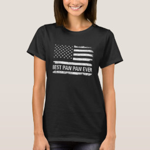 Mens Best Paw Paw je eine beängstigende US-Flagge T-Shirt