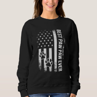 Mens Best Paw Paw Vater Ever Patriot America Flag  Sweatshirt