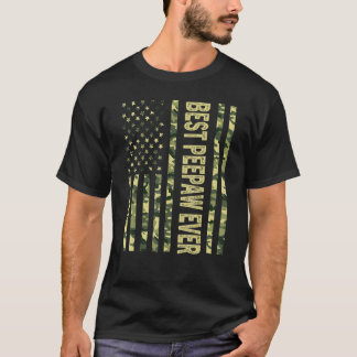 Mens Best Peepaw je US-amerikanische Flagge Großva T-Shirt