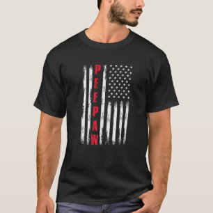 Mens Best Peepaw je US-Flagge für Stepdad Fatheru2 T-Shirt