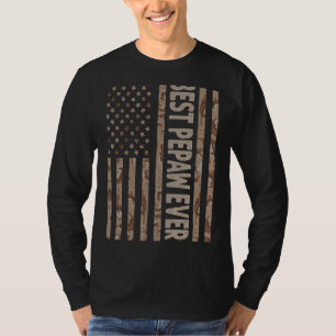 Mens Best Pepaw je US-amerikanische Flagge Großfah T-Shirt