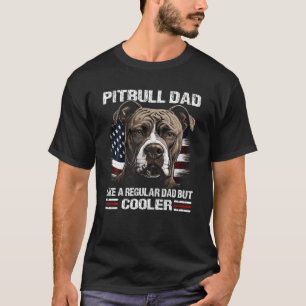 Mens Best Pitbull Vater American Flag Pitbull T Sh T-Shirt