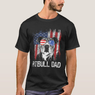 Mens Best Pitbull Vater je amerikanische Flagge 4t T-Shirt