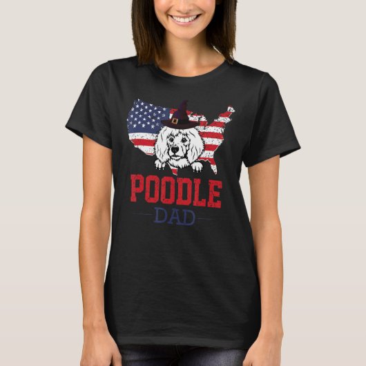 Mens Best Poodle Vater Dog Owner Väter Day Doggy T-Shirt (Vorderseite)