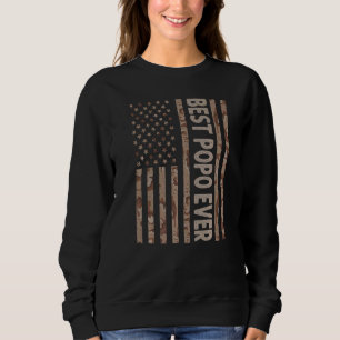 Mens Best Popo je US-amerikanische Flagge Großvate Sweatshirt