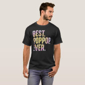 Mens Best Poppop je für Men Großad Vater's Da T-Shirt (Vorne ganz)