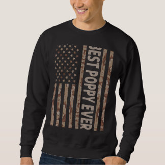 Mens Best Poppy je US-amerikanische Flagge Großfet Sweatshirt
