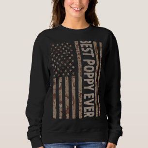 Mens Best Poppy je US-amerikanische Flagge Großfet Sweatshirt