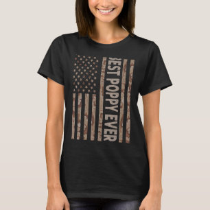 Mens Best Poppy je US-amerikanische Flagge Großfet T-Shirt