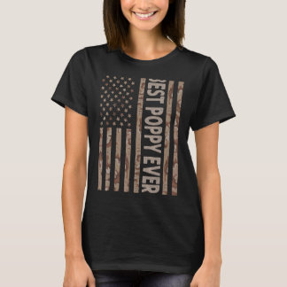 Mens Best Poppy je US-amerikanische Flagge Großfet T-Shirt