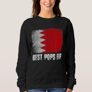 Mens Best Pops je Bahrain Flag Patriotischer Vater Sweatshirt