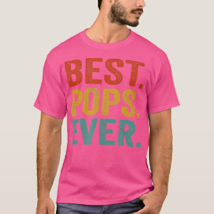 Mens Best Pops je Vintag Retro Opa Väter T-Shirt