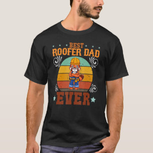 Mens Best Roofer Vater je Dachdecker Tilervater T-Shirt