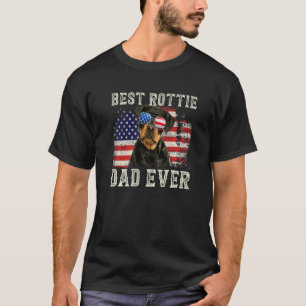 Mens Best Rottie Vater je Rottweiler American Fla T-Shirt