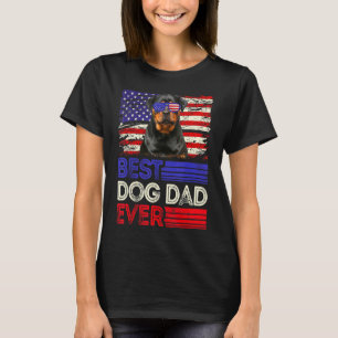 Mens Best Rottweiler Vater Ever American Flag Patr T-Shirt