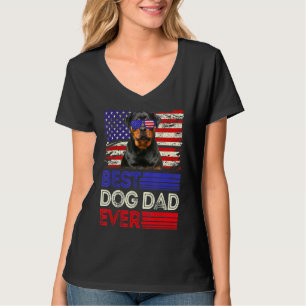 Mens Best Rottweiler Vater Ever American Flag Patr T-Shirt