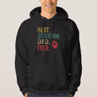 Mens Best Scottish Deerhound Dad ever Vintage Fath Hoodie
