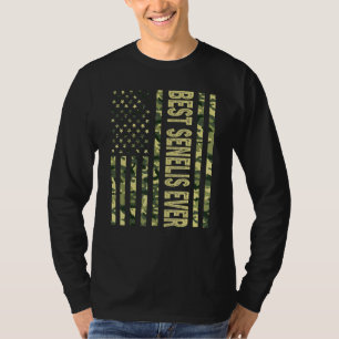 Mens Best Senelis je US-amerikanische Flagge Großv T-Shirt
