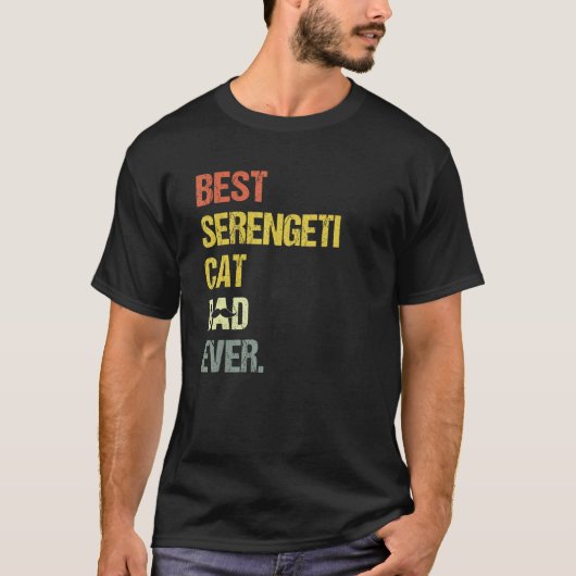 Mens Best Serengeti Cat Dad  Cat T-Shirt (Vorderseite)