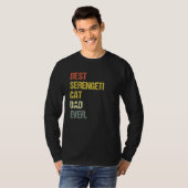 Mens Best Serengeti Cat Dad  Cat T-Shirt (Vorne ganz)
