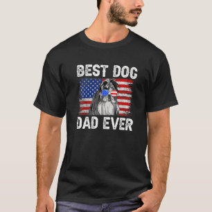 Mens Best Shih Tzu Vater je amerikanische Flagge 4 T-Shirt