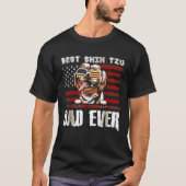 Mens Best Shih Tzu Vater je amerikanische Flagge T-Shirt (Vorderseite)