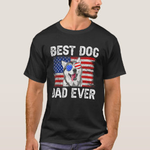 Mens Best Siberian Husky Vater je American Flag 4t T-Shirt