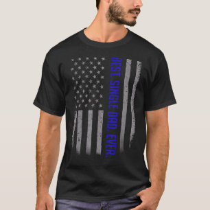 Mens Best Single Vater je amerikanische Flagge für T-Shirt